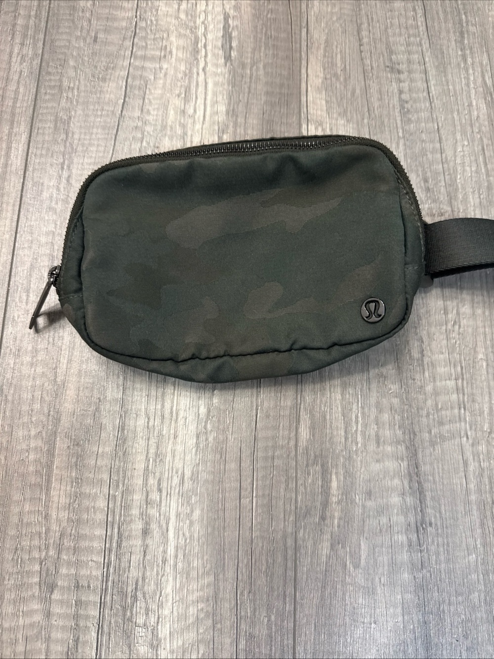 lululemon athletica Dark Green Black Camo Mini Belt Bag